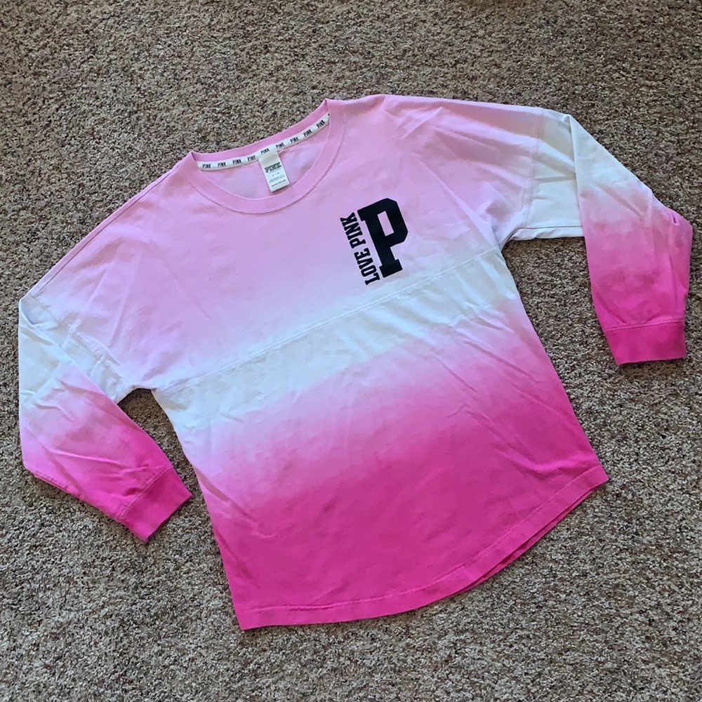 VS Pink Ombré Long Sleeve Shirt